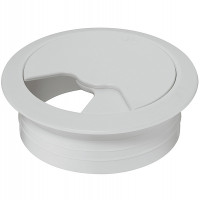 Кабельна заглушка з поворотним сегментом d80 мм біла