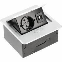 Удлинитель AVARO 1 розетка SCHUKO + 2xUSB провод 1,5 м алюминий