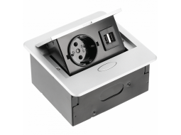 Подовжувач AVARO 1 розетка SCHUKO + 2xUSB кабель 1,5 м алюміній