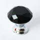 Ручка-кнопка Crystal Palace хром з чорним кристалом