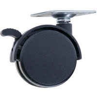 Ролик с площадкой и тормозом Mobili d=40 мм черный