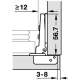 Завіса накладна DUOMATIC 94° схема 48х6 мм для дверей холодильника