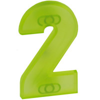 Ручка Двойка зеленая прозрачная м/о 64 мм