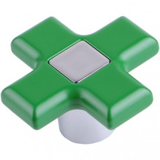 Ручка-кнопка Хрестик зелена