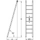 Передвижная лестница нержавеющая сталь 2000-2249 мм