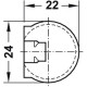 Корпус RAFIX (Рафикс) TAB 20, для толщины 16 мм, пластмасса, коричневый RAL 8014