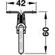 Вішалка-штанга висувна L=410 мм полірований нікель