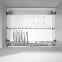 Сушарка для посуду двоярусна 450 мм хром полірований