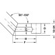 Болт MiniFix (Минификс) шарнирный, двойного крепления, угол 90-180°, сверление 44 мм