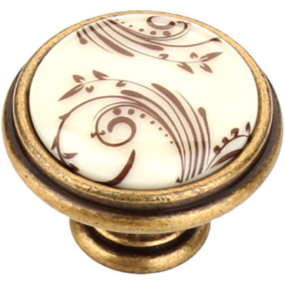 Ручка-кнопка Homer старое золото
