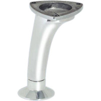 Мебельная ножка изогнутая H=168 мм алюминий полированный