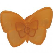 Ручка-кнопка Бабочка оранжевая прозрачная