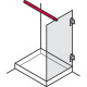Стабілізуюча штанга для стін душової кабіни під кутом 90° латунь графіт