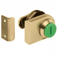 Рычажный замок для стеклянных дверей латунь полированная