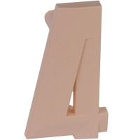 Ручка Четверка светло-розовая матовая м/о 64 мм