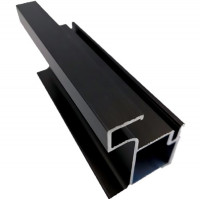 Профіль-ручка Gola вертикальна одностороння L=4350 мм чорний браш