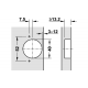 Завіса Metallamat A для накладних дверей до 35 мм 92°
