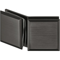 Держатель стекла для соединения двух стекол 8-12 мм 135° латунь графит