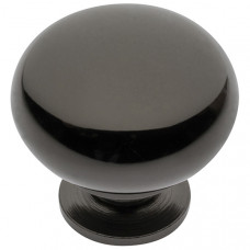 Ручка кнопка Bergamo d32 мм h=30 мм черный хром