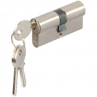 Циліндр для замку подвійний 33х33 мм нікельований