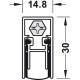 Автоматический дверной уплотнитель 1-сторонний L=630 мм