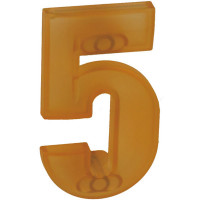 Ручка Пятерка оранжевая прозрачная м/о 64 мм