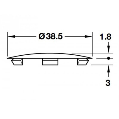 Заглушка Maxifix (Максификс) для отверстия D35 мм, пластмасса, коричнев. RAL 8014