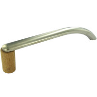 Ручка Coral нікель матовий і бук м/о 64 мм