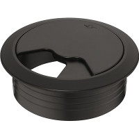 Кабельная заглушка с поворотным сегментом d80 мм черная