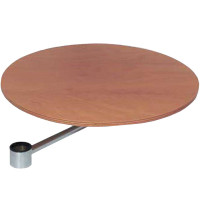 Столик буковий для труби 50 мм хром матовий