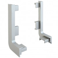 Комплект наружных заглушек к L-образной профилю-ручке алюминий