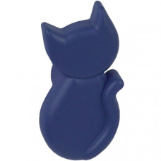 Ручка-кнопка Котик синяя матовая