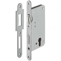 Замок дверний із роликом PZ нержавіюча сталь матова