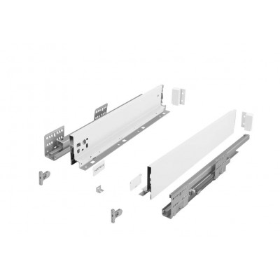 Висувний ящик Matrix S Slim 2.0 з дотягом H=84 мм, L=450 мм, 35 кг білий