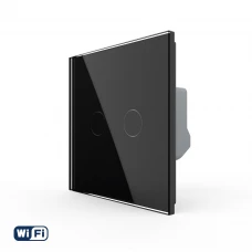 Розумний сенсорний Wi-Fi вимикач 2 сенсора чорний скло