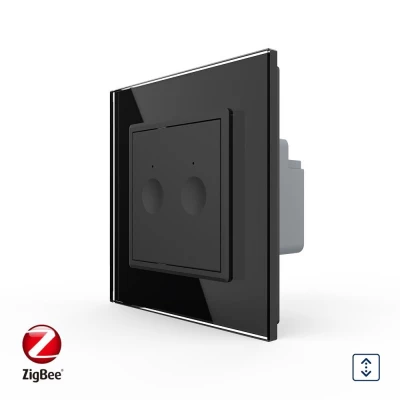 Розумний сенсорний ZigBee вимикач для ролет Sense чорний