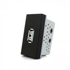 Механізм розетка USB з блоком живлення чорний