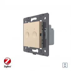 Умный механизм сенсорный ZigBee выключатель для роллет Sense золото