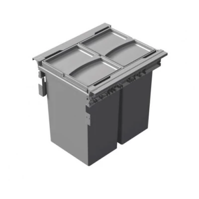 Контейнер 2х40 л у секцію 600 мм H=505 мм (потрібен ящик Tandembox) сірий