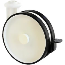 Мебельный ролик Duo180 Nylon d180 мм черный/белый
