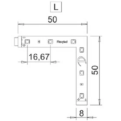 Соединитель угловой Corner-L Flexyled RGB левый угол 0,72 W