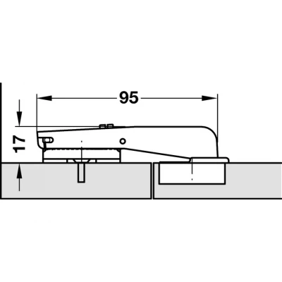 Петля Duomatic штольная 94° схема 45/9,5 мм