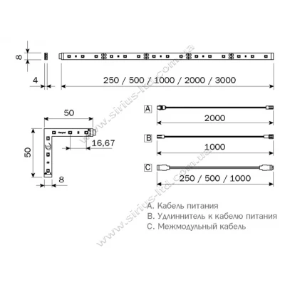 Гибкая светодиодная лента Flexyled RGB L=600 мм