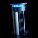 Вертикальний выдвижной блок Versalux на 3 розетки + 1 USB.5V алюминий/черный