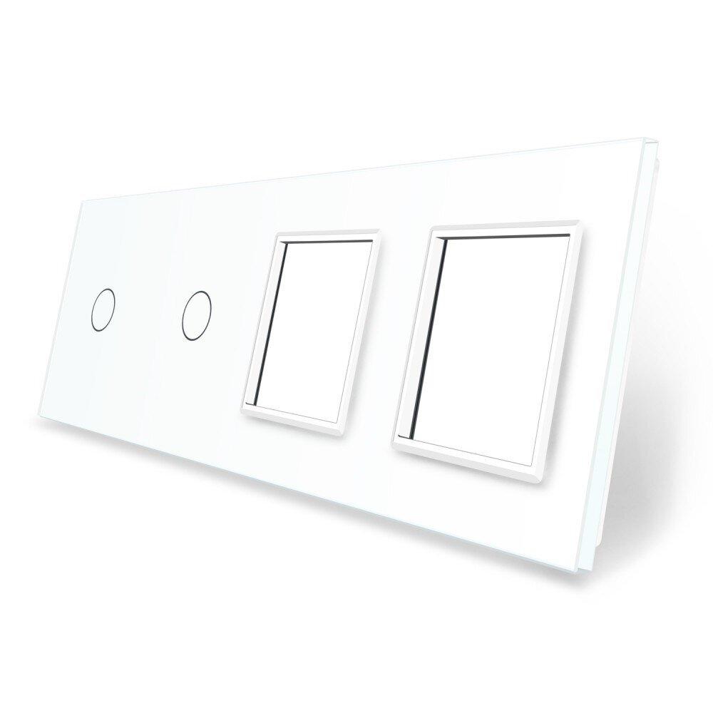 Сенсорная панель комбинированная для выключателя 2 сенсора 2 розетки (1 ...