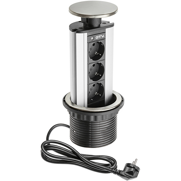 Удлинитель выдвижной ELITE на 3 розетки Schuco серый купить в Украине ...